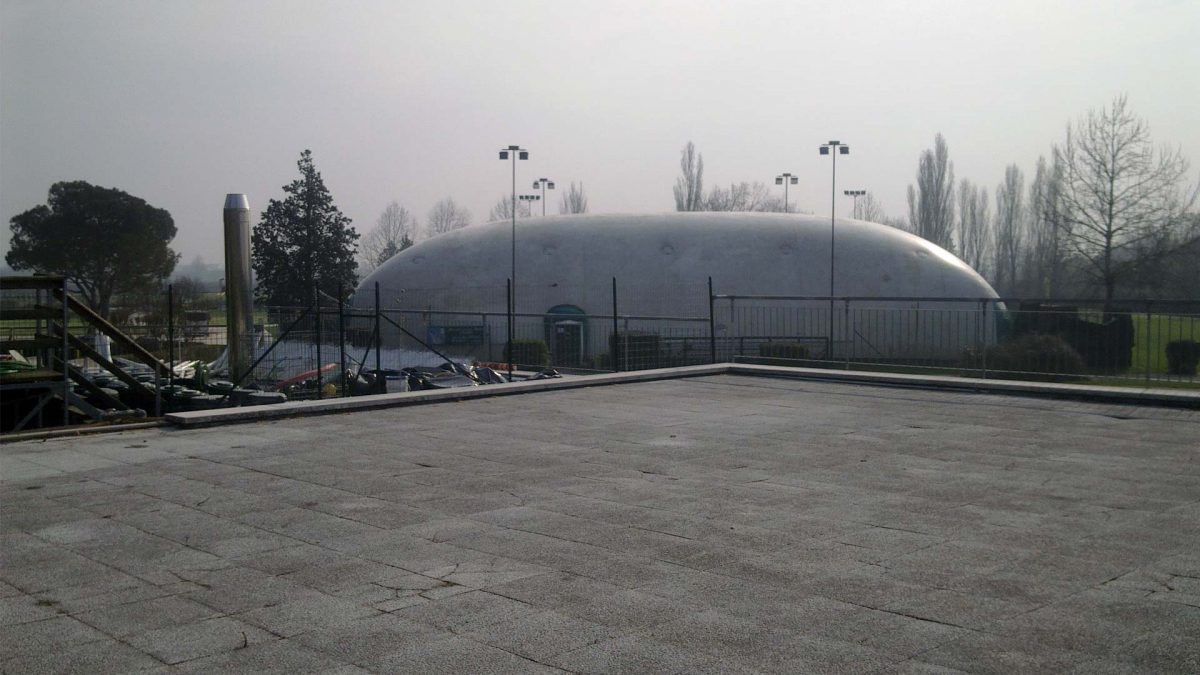 Nuovo impianto fotovoltaico parco termale piscina coperta